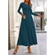 thumbnail image 4 of Conjunto PRETTYGARDEN de Top Corto de Punto Acanalado y Falda Maxi Azul Talle S, 4 of 7