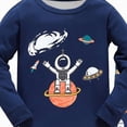 thumbnail image 4 of TOWED22 Baby Boy Toddler Clothes 2pcs Long Sleeve Sweatshirt Tops Joggers Pants Cotton Graphic Print Outfits Casual Clothing(Red,6 Y), 4 of 7