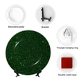 thumbnail image 4 of Salouo Emerald Green Sparkling Pattern Bone China Decorative Plate,Holiday Decor Decorative Ceramic Plates with Stand Elegant Home DéCor for Hallway/Living Room/Bedroom-6in, 4 of 6