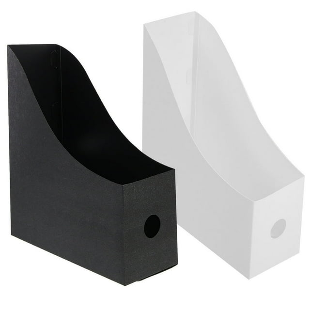 LEEYNEER 2 Pcs File Storage Box Book Shelves Daily Use Magazine Holder Tabletop Magazine Holder Office Accessory Student Use