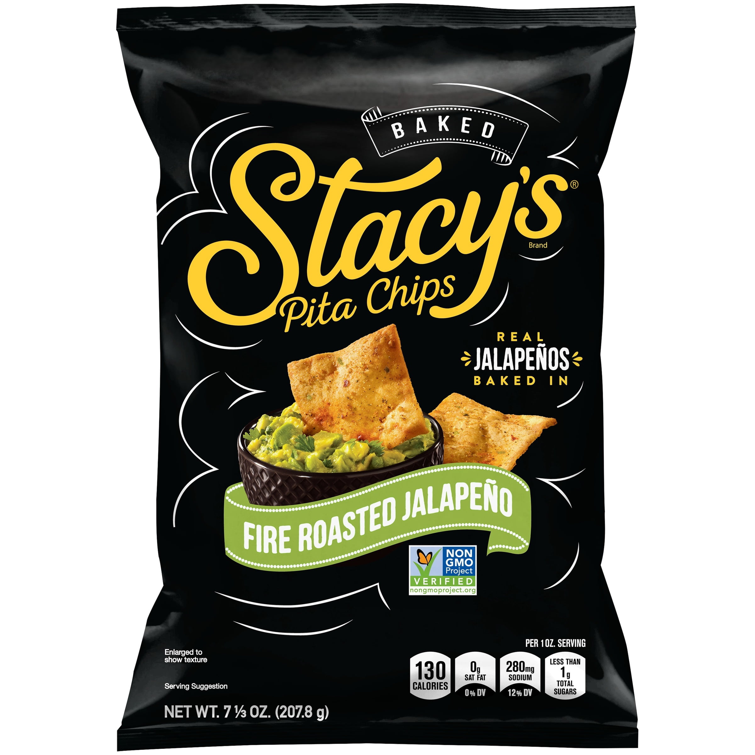 Stacy's Baked Fire Roasted Jalapeno Pita Chips, 7.33 Oz