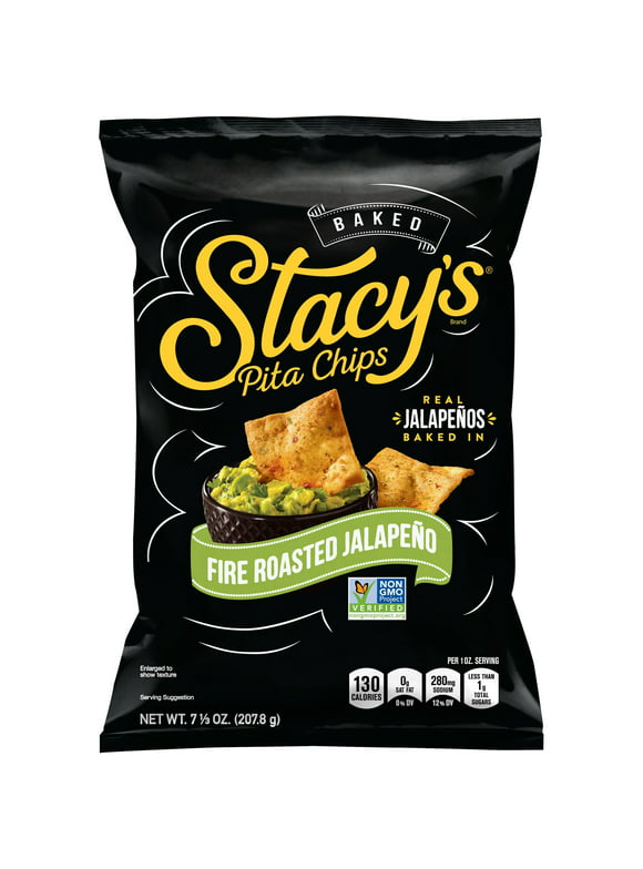 (12 Pack)Stacy's Pita Chips Fire Roasted Jalapeno Pita Chips - Roasted Jalapeno, 7.33 oz.