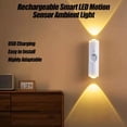 thumbnail image 2 of Rechargeable Motion Sensor LED Night Light, RGB Color Changing Ambient Light with Magnetic & Adhesive Mount, Punch-Free Installation for Cabinet, Stair, Wardrobe, Closet(1PC, 7Colors), 2 of 8