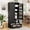 B-Black, variant on ModFurne Modern White Pantry Cabinet with 1 Drawer, Adjustable Shelves, Sliding Doors