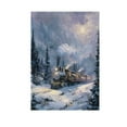 thumbnail image 4 of 28x40 inch Double-Sided Garden Flags Banners Vibrant Outdoor Decor for House Patio Outdoor Vintage-style Christmas Train, 4 of 6