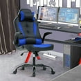 thumbnail image 3 of YRLLENSDAN Gaming Chair Video Game for Adults, Leather High Back Computer Chair with Flip-up Arms/Lumbar Support/Headrest Adjustable Desk Chairs for Computer, Women Men, 3 of 8