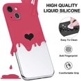 thumbnail image 3 of for iPhone 13 / Mini/Pro/Pro Max Case，Silicone Cases for Women Girly Men Clear Heart Pattern Flexible Protective Cover Shockproof Bumper Cute Shell (Rose Red, Mini), 3 of 8