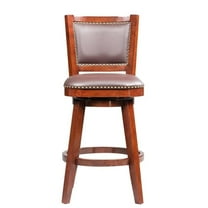 Boraam Wood Broadmoor Bar Height Swivel Bar Stool in Cherry Finish