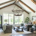 thumbnail image 3 of ACROMA  20-light Modern Farmhouse 40In Round Wagon Wheel Chandelier with UL Oil Rubbed Bronze Weathered, Satin, Antiqued Adjustable, Over 60 Inches, 3 of 5