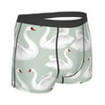 thumbnail image 2 of KLL White Birds Men's Cotton Boxer Briefs Underwear-Small, 2 of 8