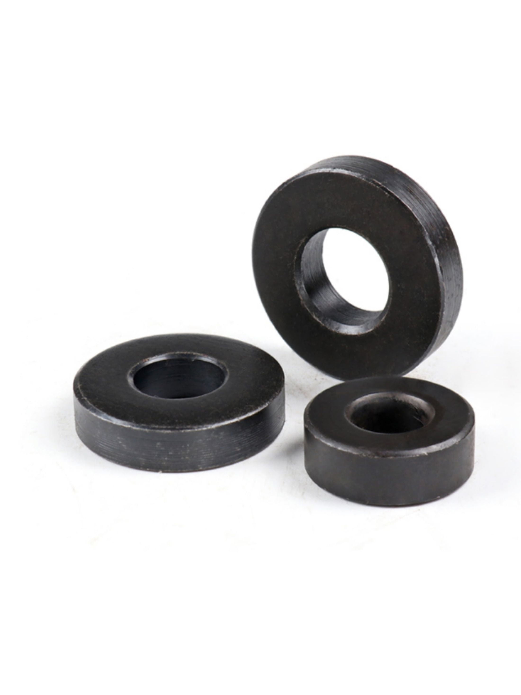 (2 pcs) Black Carbon Steel Thickened Oversized Spacers 18x42x10mm.