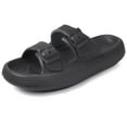 thumbnail image 4 of VONMAY Unisex Slides Sandals Thick Sole Pillow Sandals with Adjustable Double Buckle, 4 of 8