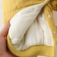 thumbnail image 6 of Pandaie Baby Boys Girls Snowsuit 0-3 6-12 12-18 Months Hooded Jumpsuit Romper Infant Cute Winter Coat Newborn Puffy Jacket Clothes Yellow 18-24 Months, 6 of 9