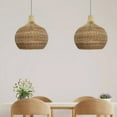 thumbnail image 5 of Arturesthome Rustic Handwoven Rattan Pendant Light Lampshade For Living Room, 5 of 9