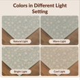 thumbnail image 7 of Design&I 3'x5' Ultra Soft Throw Mat, Sage Interlocking Pink Botanical Blossoms Pale Stems Motif Oushak None Fluffy Washable Easy Care Indoor rug for Bedside Hallway, 7 of 7