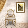 thumbnail image 3 of Urban Epiphany 12x14 Gold Ornate Wood Framed with Double Matting Museum Art Print Titled - Black And Gold Geometric Lines 2, 3 of 4