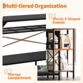 thumbnail image 4 of Aquarium Stand for 20–90 Gallon Fish Tank, Heavy Duty Fish Tank Stand with Storage Shelves, 860LBS Capacity Metal Frame Aquarium Rack for Reptile Tank, Turtle Tank, Home Office, Black, 4 of 6