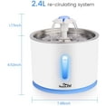 thumbnail image 2 of Beacon Pet Water Fountain, 84oz/2.4L Automatic Cat Fountain Stainless Steel Dog Water Dispenser with Filter & Led Lights for Cats, Dogs, Multiple Pets, 2 of 9