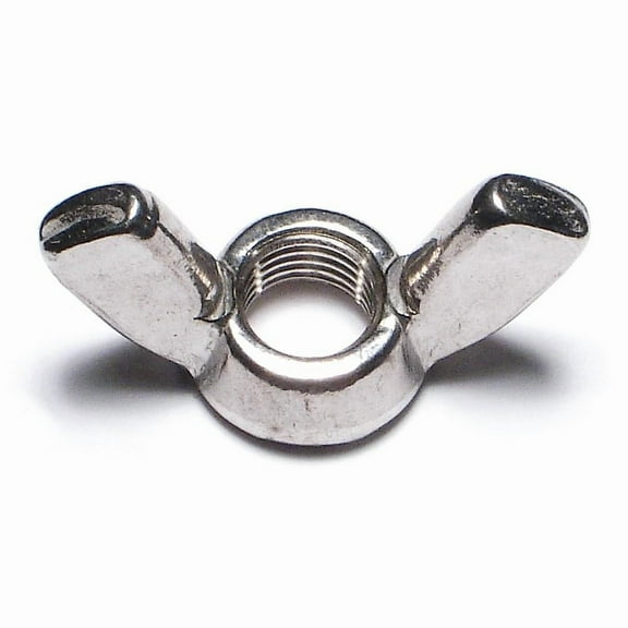 3/8"-24 x 1-7/16" 18-8 Stainless Steel Fine Thread Wing Nuts (5 pcs.)