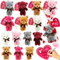 thumbnail image 1 of Llavero WODMAZ con forma de oso de peluche, paquete de 28 unidades, para cestas de Pascua, 1 of 7
