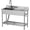 47*22*37inch - pull-out fauce Grey, variant on Freestanding Stainless Steel Utility Sink with Hot & Cold Pull-Out Faucet, Large Capacity Laundry Sink with Storage Shelf & Drain Kit for Garage Kitchen Backyard Commercial Use