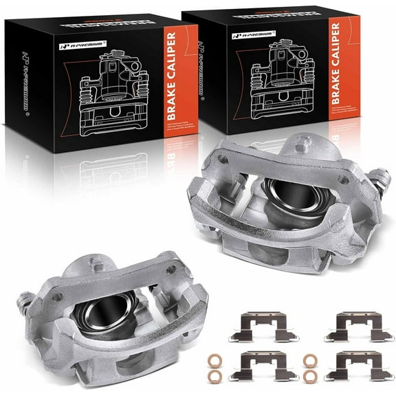 A-Premium Brake Caliper Assembly with Bracket Compatible with Ford Fiesta 2011-2019 Front Driver and Passenger Side 2-PC Set