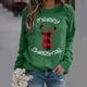 thumbnail image 1 of Pntutb - Sudadera de manga larga con estampado de Navidad y cuello redondo para mujer, blusa informal, tops PNTUTB Pntutb-789, 1 of 1