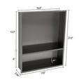 thumbnail image 5 of Logmey 17x21 Inch Stainless Steel Brushed Nickel Bathroom Shower Niche Double Tier Built-in Wall Shower Shelve, Living room/Bedroom/Kitchen Storage Shelve, 5 of 9