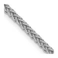 thumbnail image 4 of Diamond2Deal 14K White Gold 2.35mm Semi-Solid 3-Wire Wheat Chain Necklace for Women 24", 4 of 6