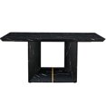 thumbnail image 3 of Black Marbled Elegant Table - 63in X 35.4in 30in, 129.45lbs, For Home Entertainment Design Black, Enhances Charm, 3 of 6