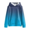 thumbnail image 3 of Mepaouo Girls Cute Hoodies Casual Long Sleeve Hooded Sweatshirts Little Kids Oversized Pullover Tops Blue 110, 3 of 5