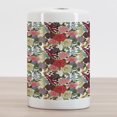 thumbnail image 2 of Floral Ceramic Toothbrush Holder, Hand Drawn Foxglove Hydrangea Primrose and Hyacinth Summer Foliage Romantic Design, Decorative Versatile Countertop for Bathroom, 4.5" X 2.7", Multicolor, 2 of 4