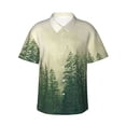 thumbnail image 2 of Yiaed Fog Forest Print Hawaiian Shirt for Men Short Sleeve Button Down Shirts Beach Shirts for Men-Large, 2 of 5