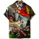 thumbnail image 2 of Camisa De Botones Para Hombre Nueva camisa de manga corta holgada informal con estampado digital 3d y estampado de (Grey, L), 2 of 4
