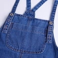thumbnail image 4 of YunPes Girls Bibs Denim Overalls for Kids Spring Preppy Cute Slim Fit Jean Overall Toddler Insulated Casual Cuffed Jumpsuit, 4 of 6