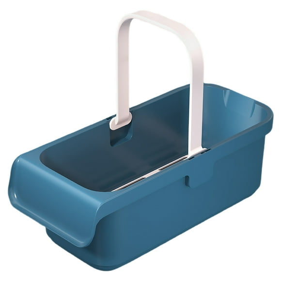 Cubo de limpieza Rectangular, cubo utilitario resistente con asa, cubo para fregona doméstica, cesta organizadora de herramientas de limpieza para limpieza