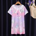 New Sanrio Hello Kitty Dress Girls Cinnamoroll Kuromi Nightgown Anime