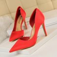 thumbnail image 3 of Zapatos de mujer estilo delgado satén corte superficial lado puntiagudo sexy discoteca adelgazamiento zapato único tacones altos para mujer bombas туфли женски, 3 of 5