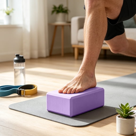 MMJ Yoga Block High Density EVA Foam Support Brick Lightweight Balance Pilates Stretching Home Gym Accessory 9.06x5.91x2.76in