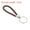 Light Brown, variant on Braided Leather Keychain with Stainless Steel Key Ring, PU Woven Wristlet Lanyard, Black
