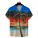 thumbnail image 5 of Camisas hawaianas de manga corta con estampado 3D de árbol de coco para hombre y mujer, ropa de calle informal para vacaciones, 5 of 5