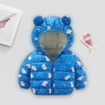 thumbnail image 6 of Hicidod Kids Winter Jackets Bear Ears Hooded Zipper Long Sleeve Warm Down Coats Cute Cartoon Printed Windproof Outwear Jacket, 6 of 7