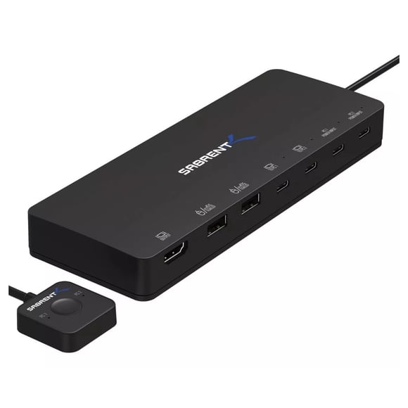 Switch KVM USB C SABRENT USB-KCPD 2 PC con USB-C PD y HDMI