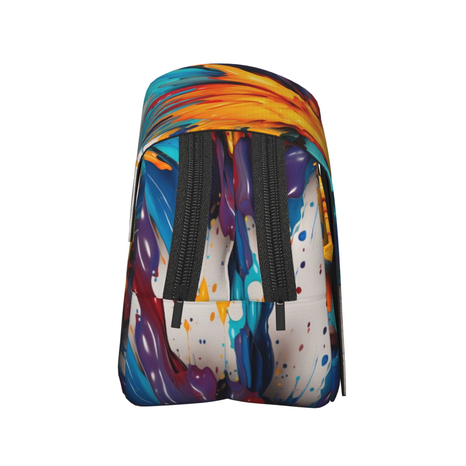 Rateoe Colorful Paint Print Pattern Double Clamshell Pen Case, Storage Organizer with Two Zipper Compartments– Holds Up to 50 Pencils & Pens