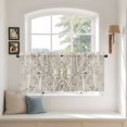 thumbnail image 3 of Fall Flower Tier Curtains, Vintage Autumn Bird Floral Tree Leaf Plant Light Filtering Kitchen Curtains, 2Pcs Rod Pocket Half Window Treatments Panels for Sink Cafe Cabinet Camper 27.5x36 Inches, 3 of 9