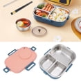 thumbnail image 4 of Thermal Lunch Box, Double Layer Insulated Bento Box 1100ml  For Home For Picnic For Office Pink, 4 of 8