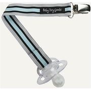 Baby Dry Goods 030-33 Grey-Blue-Black Stripes Pacifier Clip