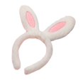 thumbnail image 2 of Skymirror Easter Bunny Ear Headband Patchwork Color Soft Plush Hair Hoop Washing Face Bathroom Girl Headband Head Accessories, 2 of 8