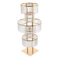 thumbnail image 6 of 5-Tier Gold Acrylic Crystal Wedding Flower Stand ，Electroplated Stand Shelf- Wedding Decor, Event Display, Birthday Party, Buffet, Home Decor, 6 of 9