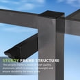 thumbnail image 4 of Aoxun 10' x 10' Beige Aluminum Pergola, Retractable Sun-Proof Canopy, 4 of 7